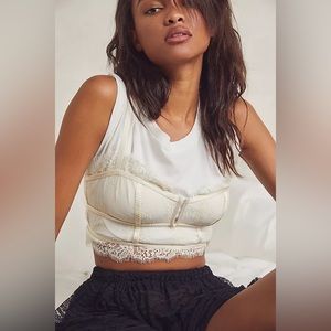 FREE PEOPLE layered in lace bustier TOP